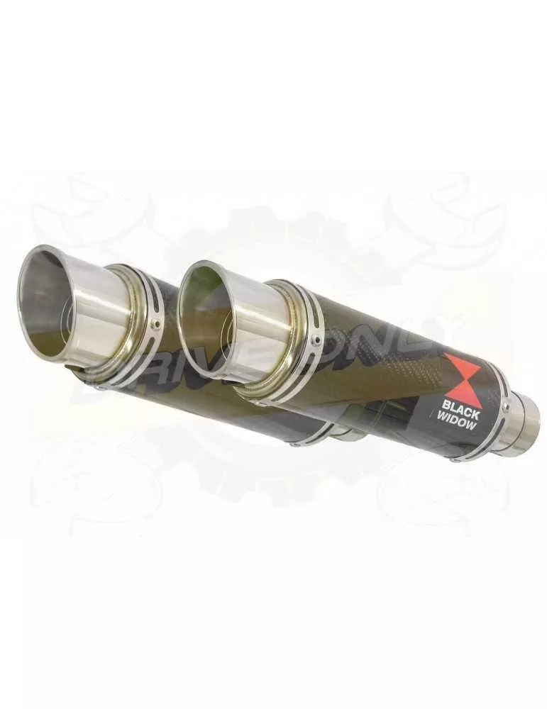 VFR 800 VTEC (RC46) 2002 - 2013 Tube de raccord + Silencieux GP Rond En Carbone 230mm