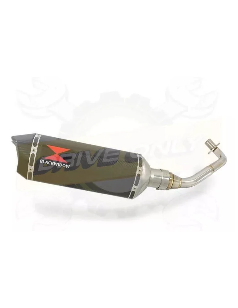 Vespa ET4 125 1996 - 2005 exhaust system with 300mm Hexagonal carbon fibre silencer