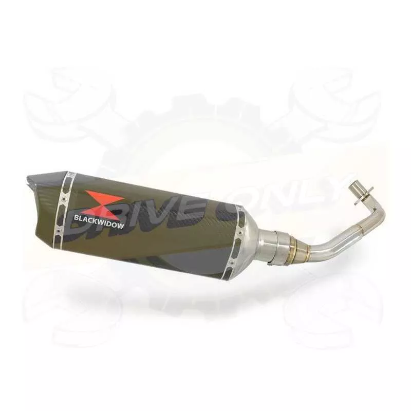 Vespa ET4 125 1996 - 2005 exhaust system with 300mm Hexagonal carbon fibre silencer