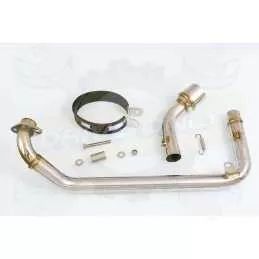 MSX 125 GROM 1-1 Exhaust System with 300mm Oval Black Painted Stainless Steel Silencer + Carbon Fibre Tip