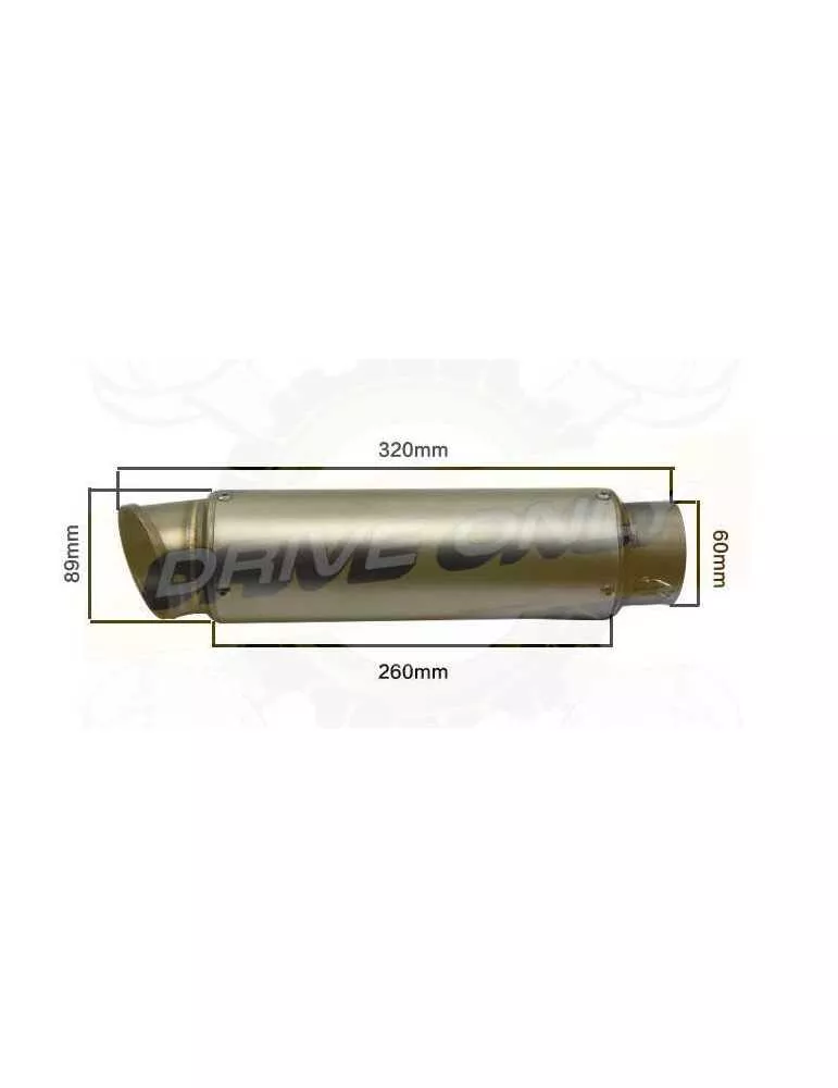 Silencieux sport inox universel 2 60  + accessoires