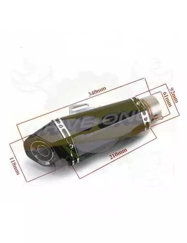 Silencieux sport  Carbone universel 1 60mm  + accessoires