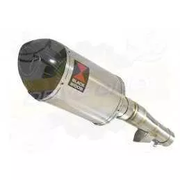 Honda NC 700 S (RC61) 2012-2014 Kit Silencieux: Silencieux Ovale Inox 200mm + Carbone Tip