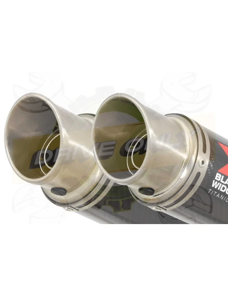 XT660Z TENERE 2008-2017 Tube de raccord & Silencieux GP Style Rond En Carbone + Canule en Titane 230mm