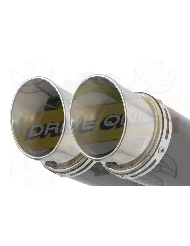 XT660Z TENERE 2008-2017 Tube de raccord & Silencieux Rond En Carbone 200mm