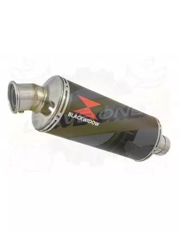 R6 YZF600 2017-18 (RJ27) Race Decata Passage Haut Ligne complète + Silencieux Rond Noir en Inox 300mm