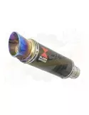 R6 YZF600 2017-2018 (RJ27) Silencieux kit + Silencieux GP Style Rond en Carbone + canule en Inox Anodisé 230mm