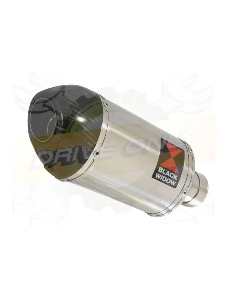 R6 YZF600 2017-2018 (RJ27) Silencieux kit + Silencieux Ovale en Inox + Canule en Carbone 200mm