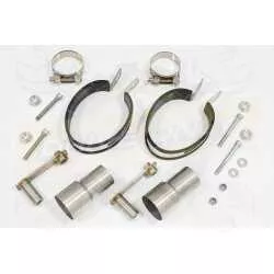 Speed Triple 1050 S R 2011-2015 Par paire / Silencieux Kit + Silencieux Rond en Inox 400mm