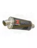 GSX1250FA GSX 1250 2010-2016 Refroidissement à Eau / Tube de raccord + Silencieux Ovale Noir en Inox 300mm