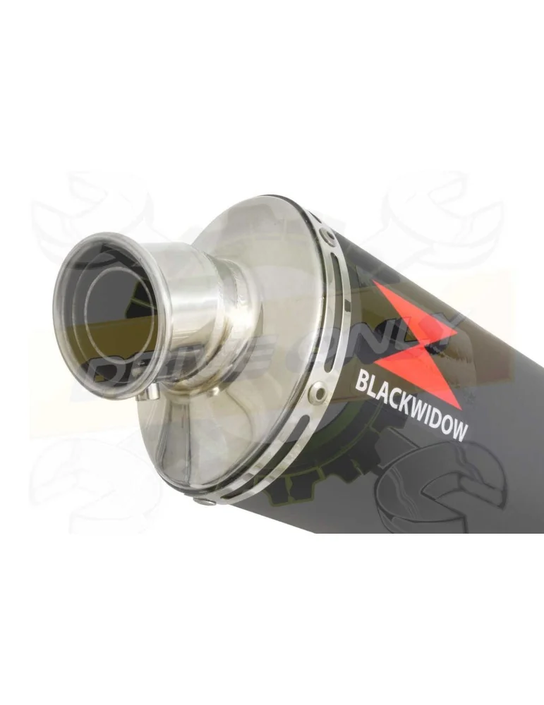 GSX1200 Inazuma tube de raccord et Silencieux Rond Noir En Inox 400mm