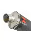 GSX1200 Inazuma Tube de raccord et Silencieux Ovale Noir En Inox 400mm