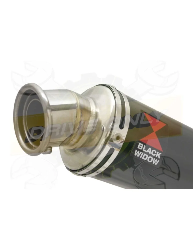 GSX1200 Inazuma Tube de raccord et Silencieux Rond Noir En Inox 350mm