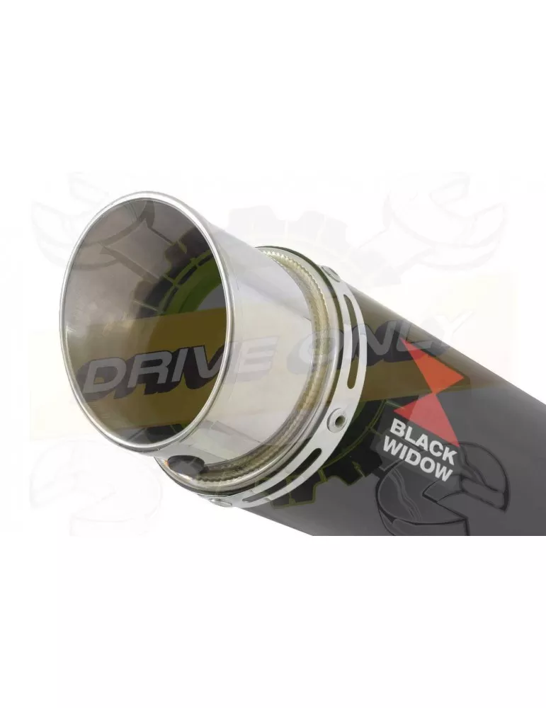 GSX1200 Inazuma Tube de raccord et Silencieux GP Rond Noir En Inox 350mm