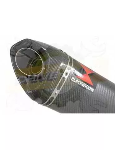 GSX1200 Inazuma Tube de raccord et Silencieux Tri Ovale En Carbone 250mm