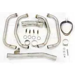 GSF600 Bandit 95-04 Refroidissement à Huile / Ligne complète & Silencieux Tri-Ovale en Inox + Canule en Carbone 250mm