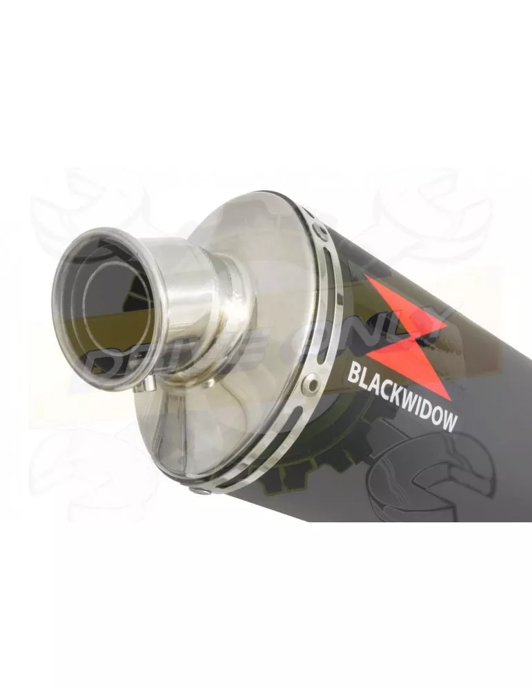 GSX 750 Inazuma Ligne complète & Silencieux Rond Noir En Inox 400mm