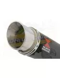 GSX 750 Inazuma Ligne complète & Silencieux Rond GP Style Noir En Inox 350mm