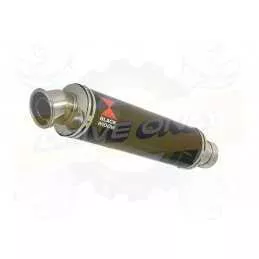 GSF 600 GSF600 Bandit 95-04 Refroidissement à Huile / Tube de raccord et Silencieux Rond Noir en Inox 350mm