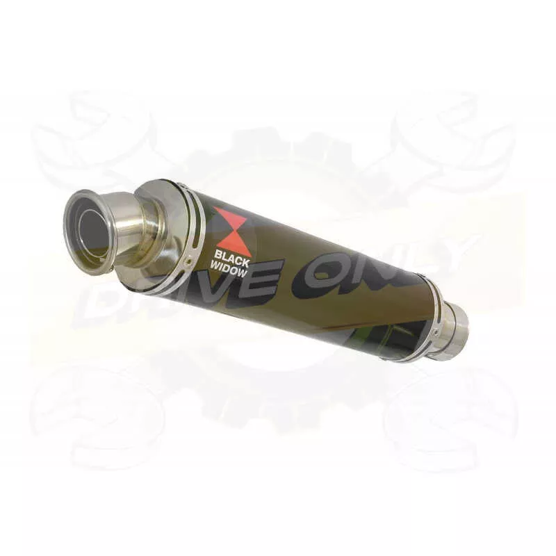 GSF 600 GSF600 Bandit 95-04 Refroidissement à Huile / Tube de raccord et Silencieux Rond Noir en Inox 350mm