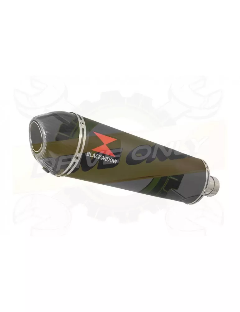 GSF 600 GSF600 Bandit 95-04 Refroidissement à Huile / Tube de raccord et Silencieux Ovale Noir en Inox + Canule en Carbone 400mm