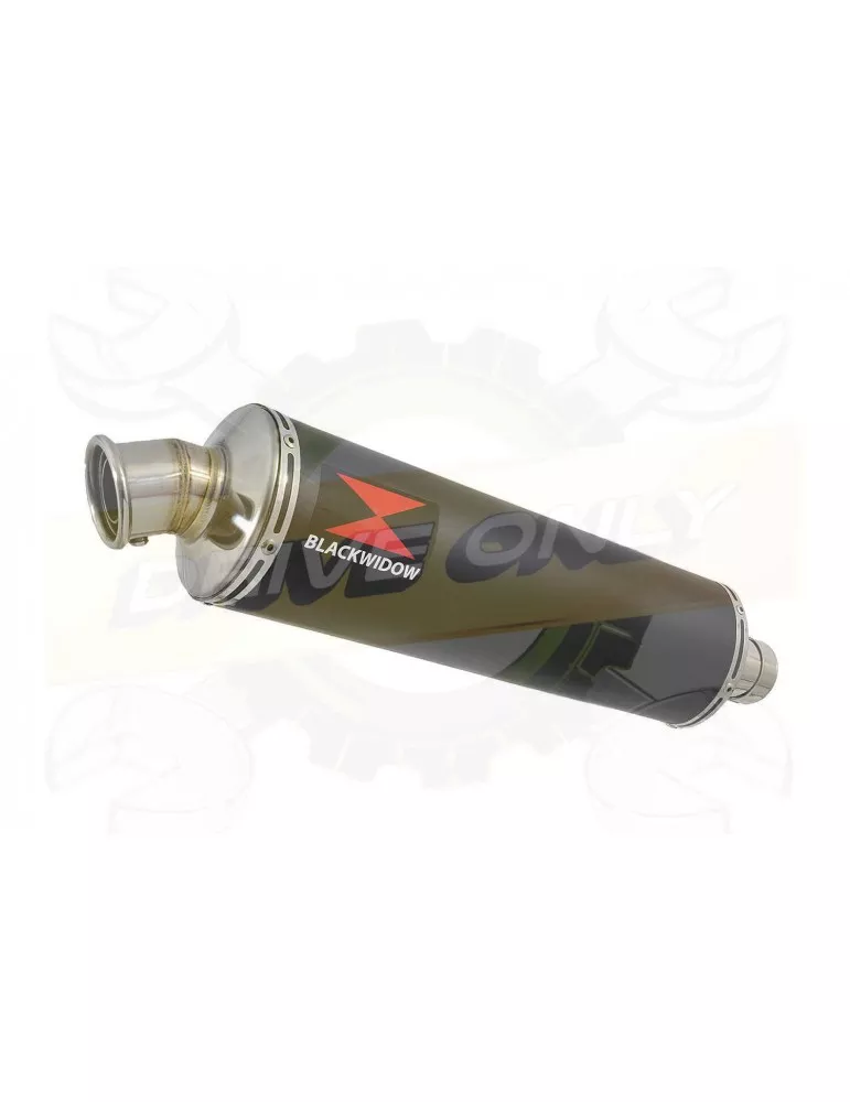 GSX 750 Inazuma Tube de raccord et Silencieux Rond Noir En Inox 400mm