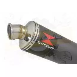 GSX 750 Inazuma Tube de raccord et Silencieux Rond Noir En Inox 400mm