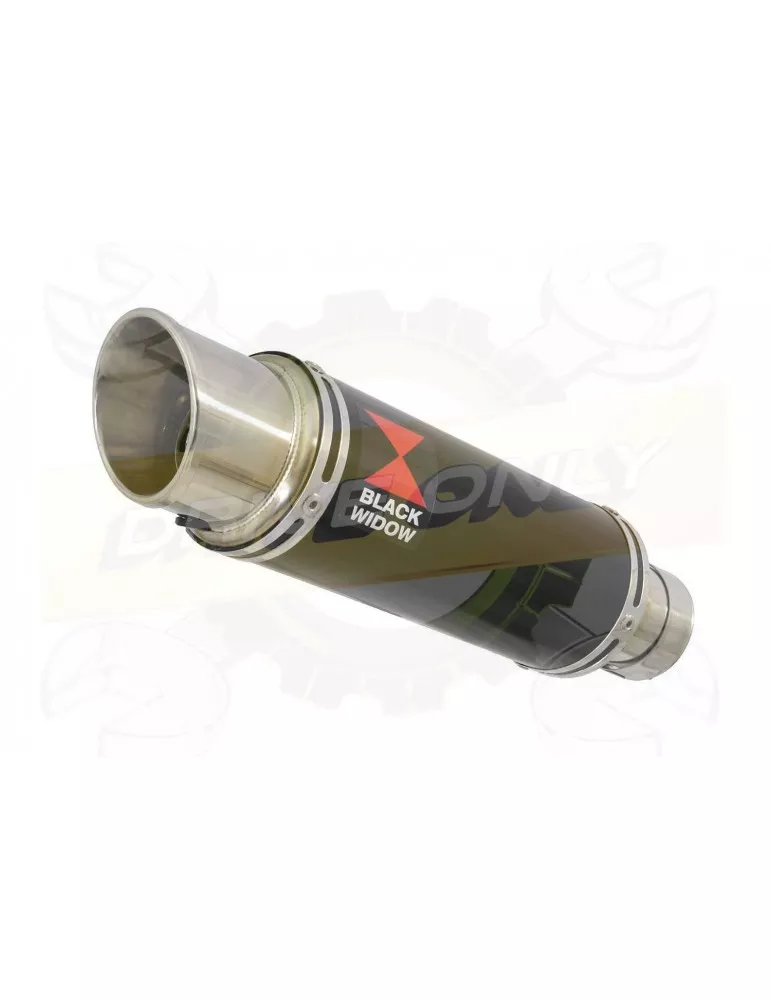GSX 750 Inazuma Tube de raccord et Silencieux Rond GP Style Noir En Inox 230mm
