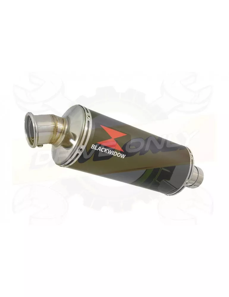 GSF 650 GSF650 Bandit 05-06 K5 K6 Tube de raccord et Silencieux Rond Noir en Inox 300mm