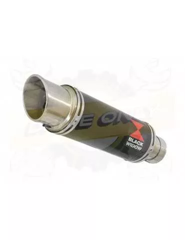 HYOSUNG GT125R GT125 COMET Ligne complète & Silencieux GP Rond Noir En Inox 230mm