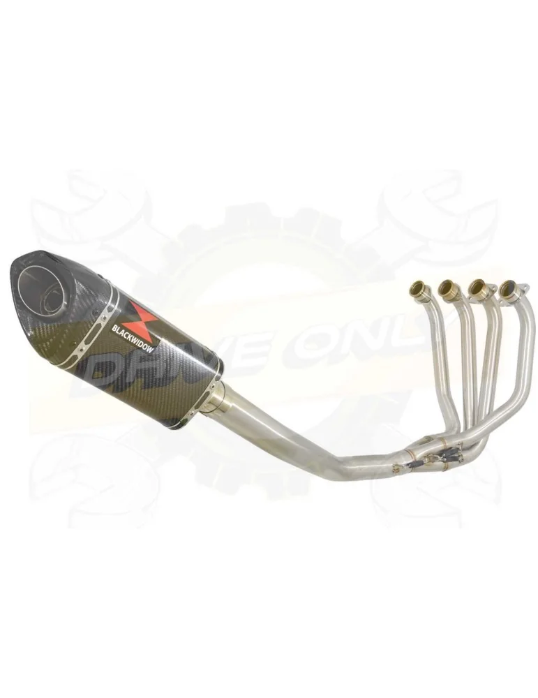 ZRX1100 ZRX 1100 Ligne complète & Silencieux Tri-Oval En Carbone 250mm