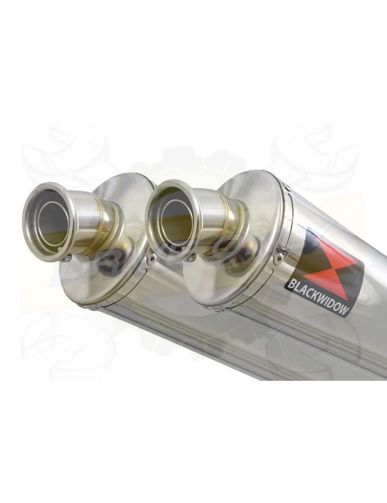 ZZR 1400 Ninja ZX14 2008-2011 4-2 Tube de raccord & Silencieux Rond en Inox 400mm