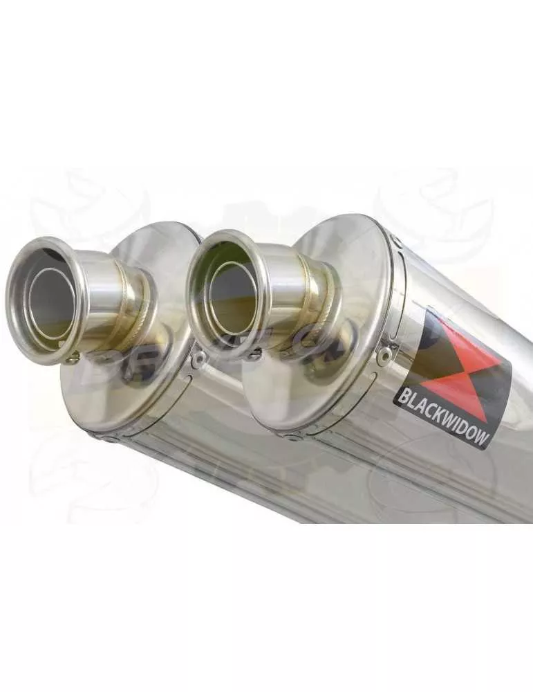 ZZR 1400 Ninja ZX14 2008-2011 4-2 Tube de raccord & Silencieux Ovale en Inox 400mm