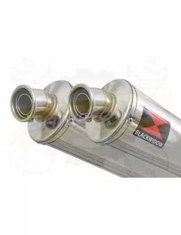 ZZR 1400 Ninja ZX14 2008-2011 4-2 Tube de raccord & Silencieux Rond en Inox 300mm