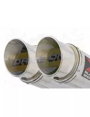 ZZR 1400 Ninja ZX14 2008-2011 4-2 Tube de raccord & Silencieux GP Rond en Inox 350mm