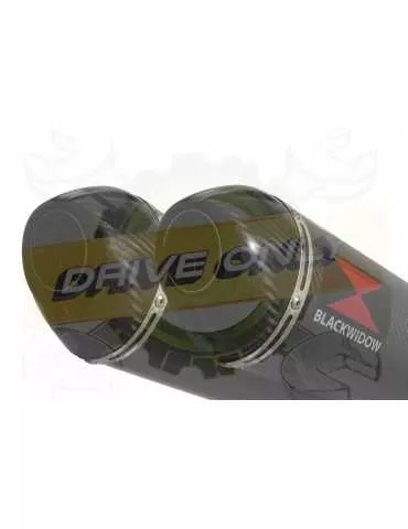 ZZR 1400 Ninja ZX14 2008-2011 4-2 Tube de raccord & Silencieux Ovale en Carbone 300mm