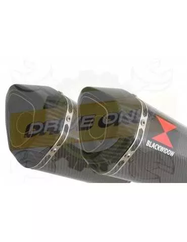 ZZR 1400 Ninja ZX14 2008-2011 4-2 Tube de raccord & Silencieux Hexagonale en Carbone 300mm