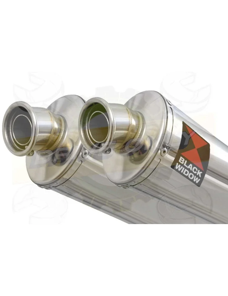 ZZR 1400 Ninja ZX14 2008-2011 4-2 Tube de raccord & Silencieux Ovale en Inox 230mm