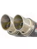 ZZR 1400 Ninja ZX14 2008-2011 4-2 Tube de raccord & Silencieux GP Rond en Carbone & Canule en Titane 230mm