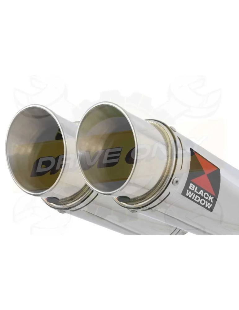 ZZR 1400 Ninja ZX14 2008-2011 4-2 Tube de raccord & Silencieux Rond en Inox 200mm