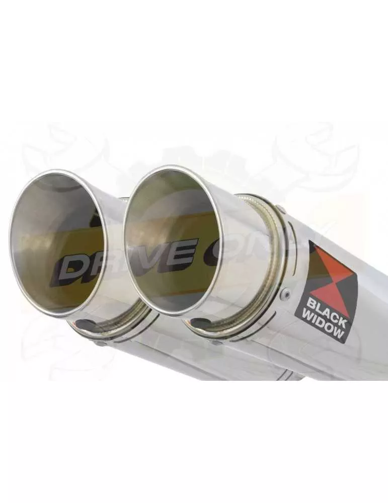 ZZR 1400 Ninja ZX14 2008-2011 4-2 Tube de raccord & Silencieux Rond en Inox 200mm