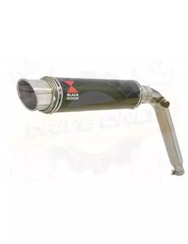 HONDA XL125 VARADERO (JC32) 01-07 Tube de raccord et Silencieux GP Rond En Carbone 360mm
