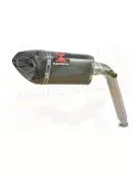 HONDA XL125 VARADERO (JC32) 01-07 Tube de raccord et Silencieux Tri-Ovale En Carbone + Carbone 250mm
