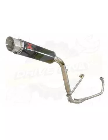 HONDA XL125 VARADERO(JC32)01-07 Ligne complète & Silencieux GP Rond Noir Inox 360mm