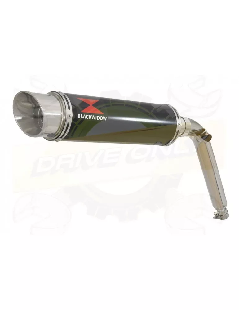 HONDA XL125 VARADERO (JC49) 08-16 Tube de raccord et Silencieux GP Rond Noir Inox 360mm