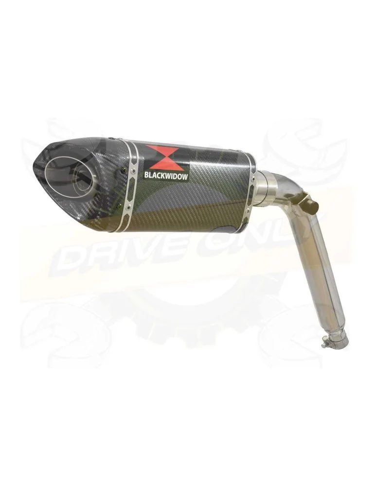 HONDA XL125 VARADERO (JC49) 08-16 Tube de raccord et Silencieux Tri-Oval En Carbone 250mm