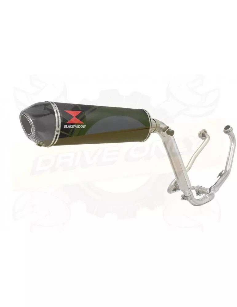 HONDA XL125 VARADERO (JC49) 08-16 Ligne complète & Silencieux Ovale Noir Inox + Carbone Tip 400mm