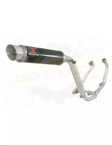 HONDA XL125 VARADERO (JC49) 08-16 Ligne complète & Silencieux GP Rond Noir Inox 360mm