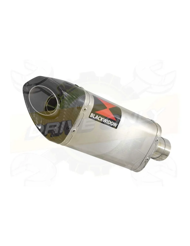 VFR800F VFR 800 1997-2003 (RC46) Tube de raccord et Silencieux Tri Ovale Inox + Carbone 250mm