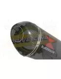 ZX6R ZX-6R 2009/2016 Decata / Kit Tube de raccord & Silencieux Ovale En Carbone 200mm